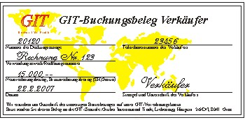 GIT-Buchungsbeleg Verkäufer GIT-Buchungsbeleg Verkäufer
